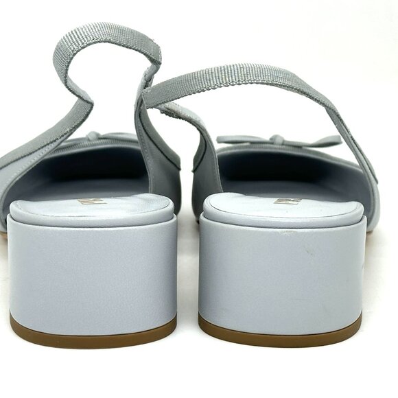 Prada Light Gray Slingback Sandals - Picture 12 of 16